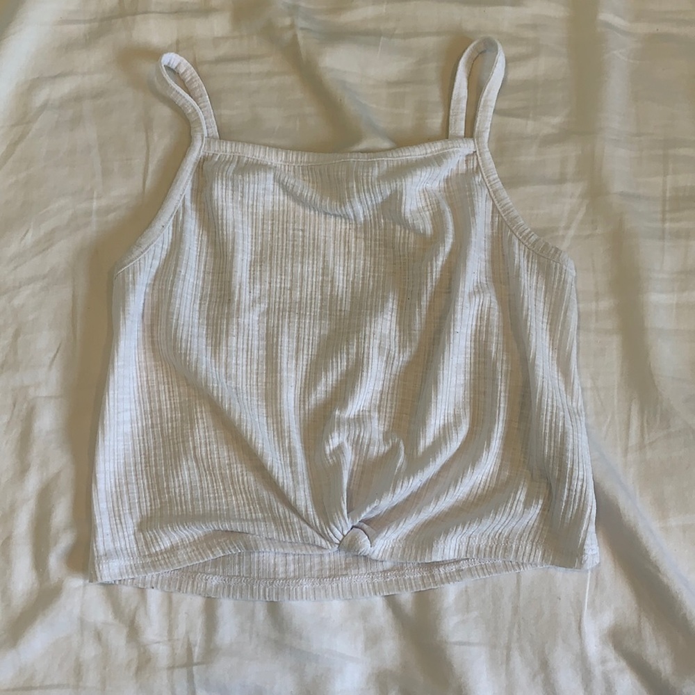 White cropped tank top